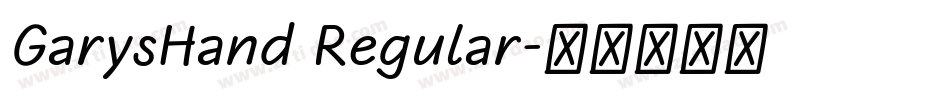 GarysHand Regular字体转换
